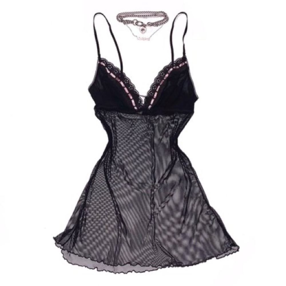 Fredericks of Hollywood mesh slip dress